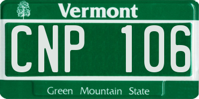 VT license plate CNP106