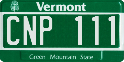 VT license plate CNP111