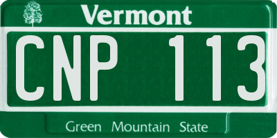 VT license plate CNP113