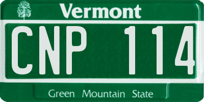 VT license plate CNP114