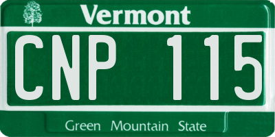 VT license plate CNP115