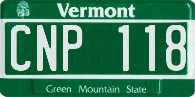 VT license plate CNP118