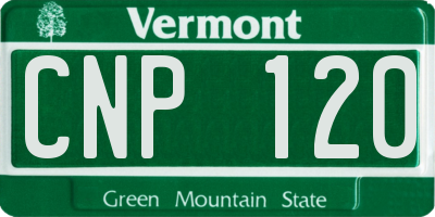 VT license plate CNP120