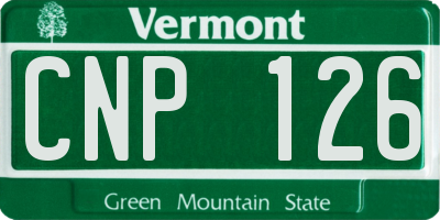 VT license plate CNP126