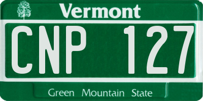 VT license plate CNP127
