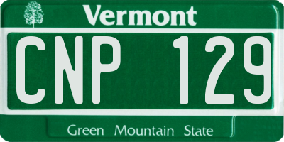 VT license plate CNP129
