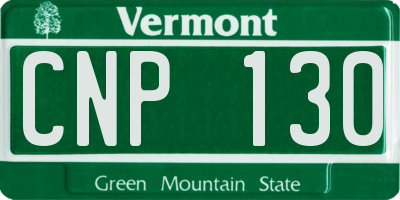 VT license plate CNP130