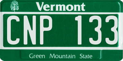 VT license plate CNP133