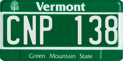 VT license plate CNP138