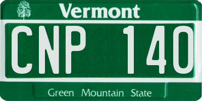 VT license plate CNP140