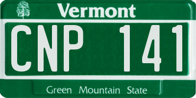 VT license plate CNP141