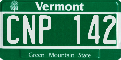 VT license plate CNP142