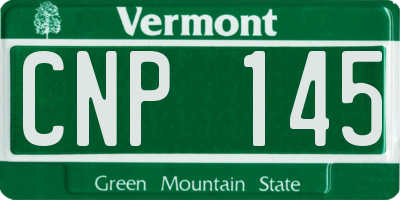 VT license plate CNP145