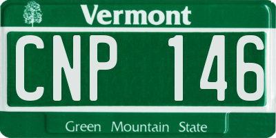 VT license plate CNP146