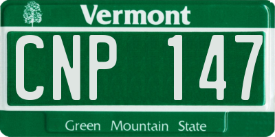 VT license plate CNP147