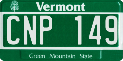 VT license plate CNP149
