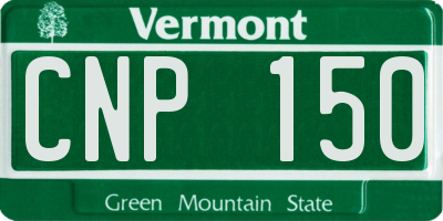 VT license plate CNP150