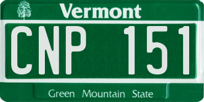VT license plate CNP151