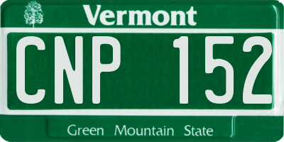 VT license plate CNP152