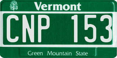VT license plate CNP153