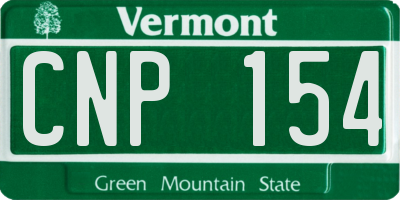 VT license plate CNP154
