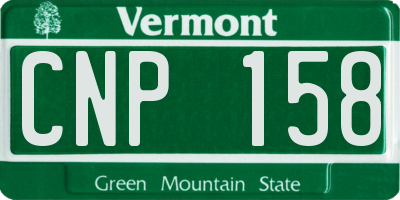 VT license plate CNP158