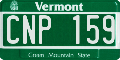 VT license plate CNP159