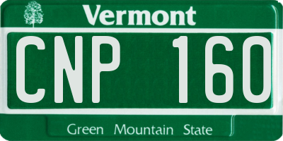 VT license plate CNP160