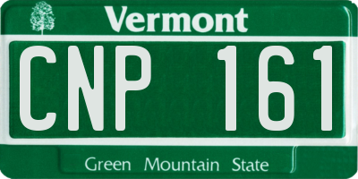 VT license plate CNP161