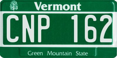 VT license plate CNP162