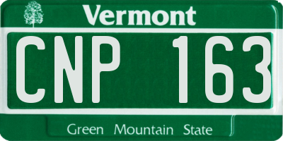 VT license plate CNP163