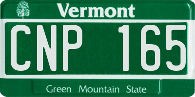 VT license plate CNP165