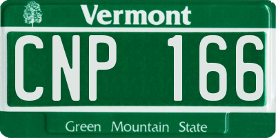VT license plate CNP166