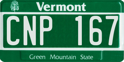VT license plate CNP167