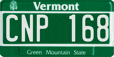 VT license plate CNP168