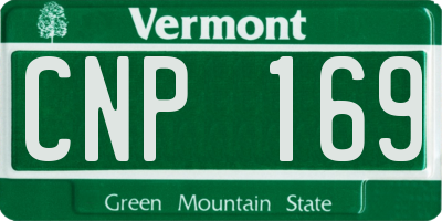 VT license plate CNP169