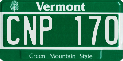 VT license plate CNP170