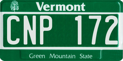 VT license plate CNP172