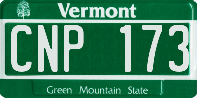 VT license plate CNP173