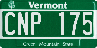 VT license plate CNP175