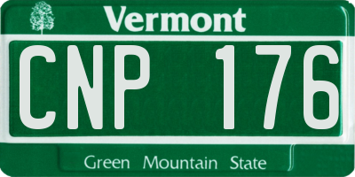 VT license plate CNP176