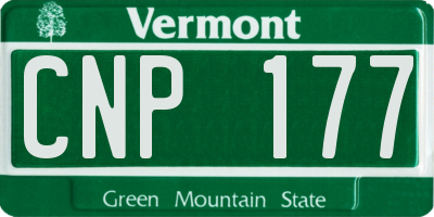 VT license plate CNP177