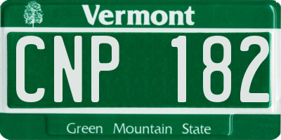 VT license plate CNP182