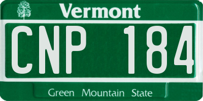 VT license plate CNP184