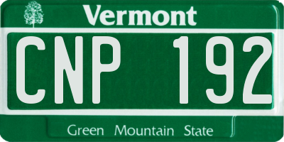 VT license plate CNP192