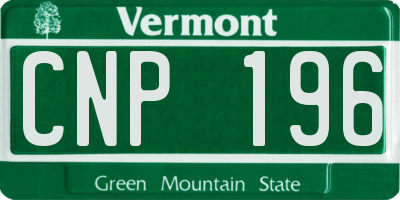 VT license plate CNP196
