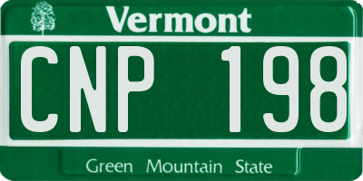 VT license plate CNP198