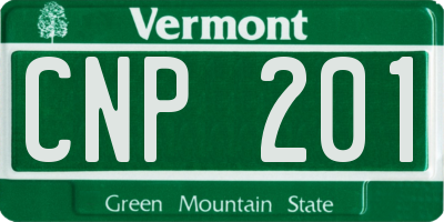 VT license plate CNP201