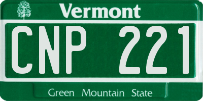 VT license plate CNP221
