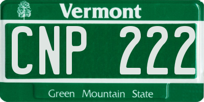 VT license plate CNP222